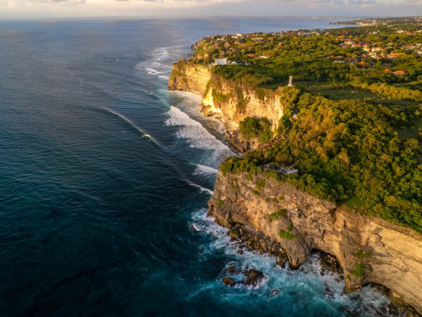 rocky cliff coastline and ocean sea near uluwatu 2024 08 07 19 19 55 utc